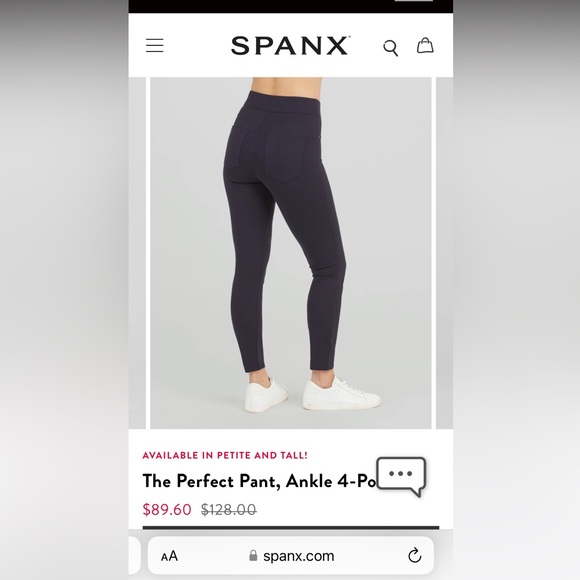 SPANX Pants - New SPANX The Perfect Pant crop 4 pocket in Navy Size XL